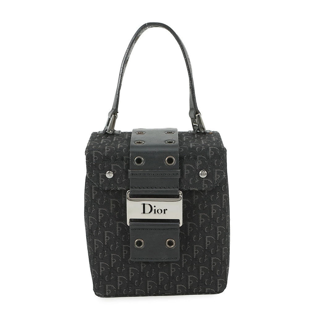 Christian Dior Handbag Oblique Street vanity bag canvas Christian Trotter black